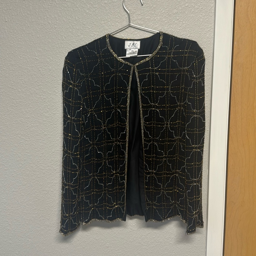Vintage JMC beaded sweater/blouse SZ PL